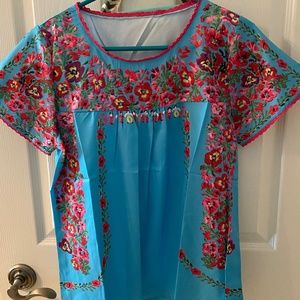 Floral short sleeve blouse